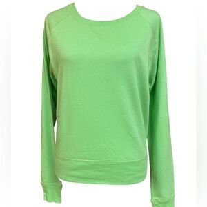 LAT Apple Green Cotton Blend Weekender Sweatshirt Small NWOT